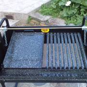 grille barbecue sur mesure manivelle frontale et plancha
