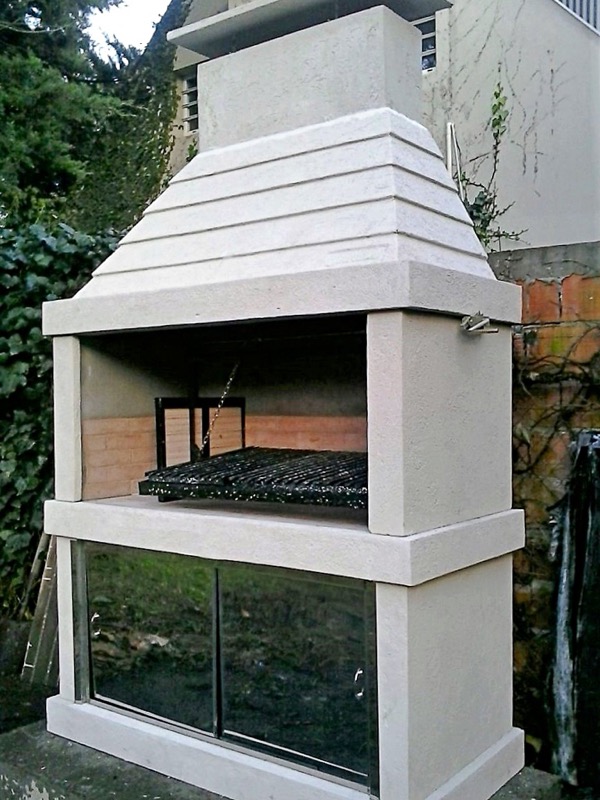 Cheminée Extérieure La Hacienda Murcia - Acier Noir Mat, Grille De Cuisson, Couvercle, Outil, Taille Medium (88x40cm)